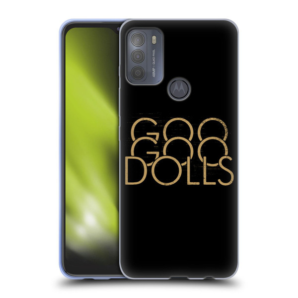 Goo Goo Dolls Graphics Stacked Gold Soft Gel Case for Motorola Moto G50