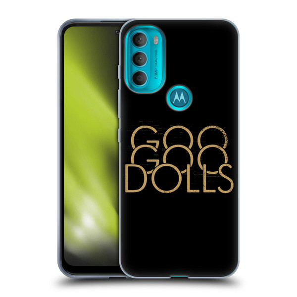 Goo Goo Dolls Graphics Stacked Gold Soft Gel Case for Motorola Moto G71 5G