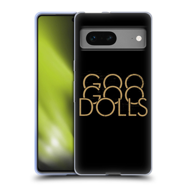 Goo Goo Dolls Graphics Stacked Gold Soft Gel Case for Google Pixel 7