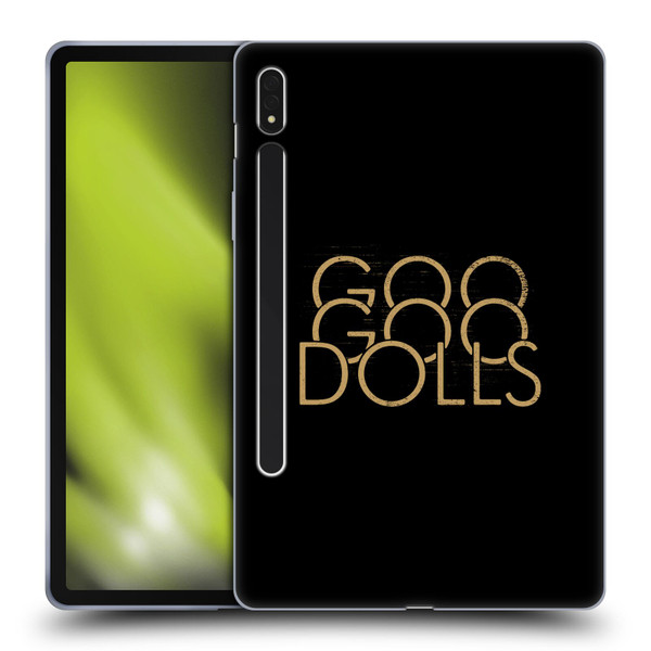 Goo Goo Dolls Graphics Stacked Gold Soft Gel Case for Samsung Galaxy Tab S8