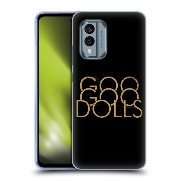 Goo Goo Dolls Graphics Stacked Gold Soft Gel Case for Nokia X30