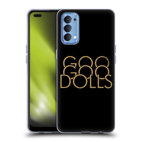 Goo Goo Dolls Graphics Stacked Gold Soft Gel Case for OPPO Reno 4 5G