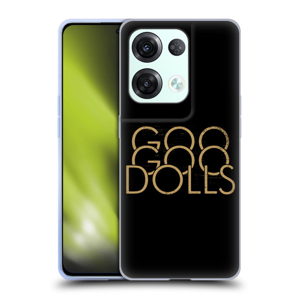 Goo Goo Dolls Graphics Stacked Gold Soft Gel Case for OPPO Reno8 Pro