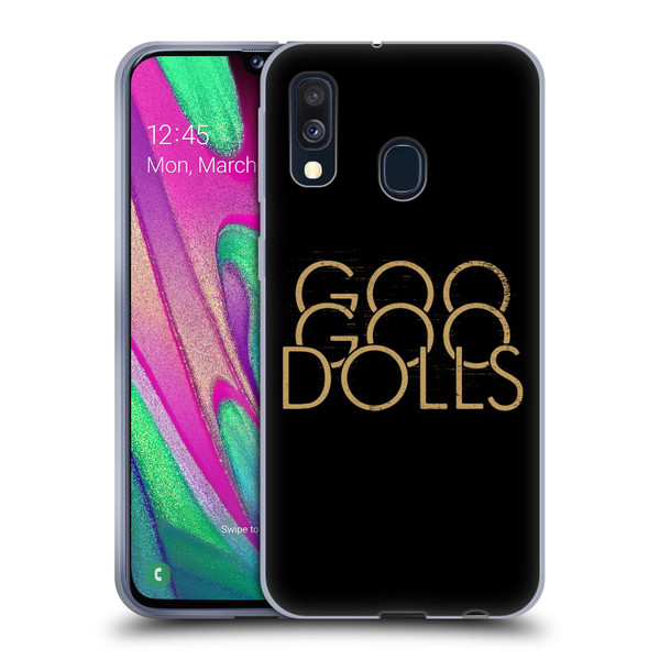 Goo Goo Dolls Graphics Stacked Gold Soft Gel Case for Samsung Galaxy A40 (2019)