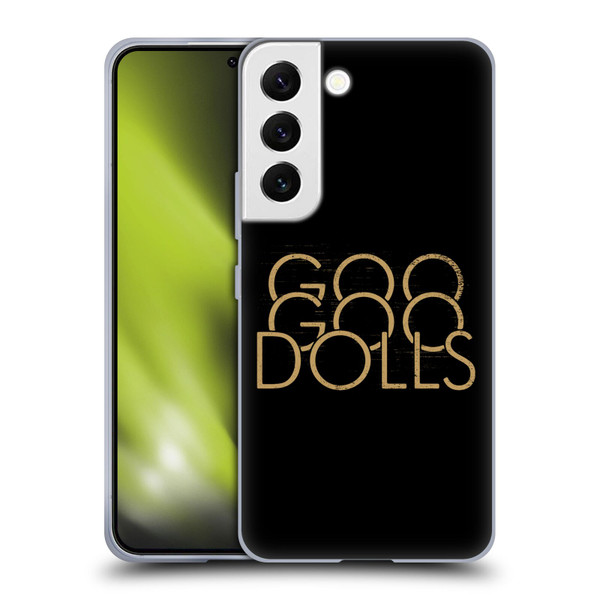 Goo Goo Dolls Graphics Stacked Gold Soft Gel Case for Samsung Galaxy S22 5G