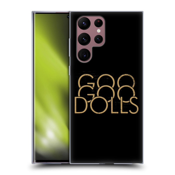 Goo Goo Dolls Graphics Stacked Gold Soft Gel Case for Samsung Galaxy S22 Ultra 5G