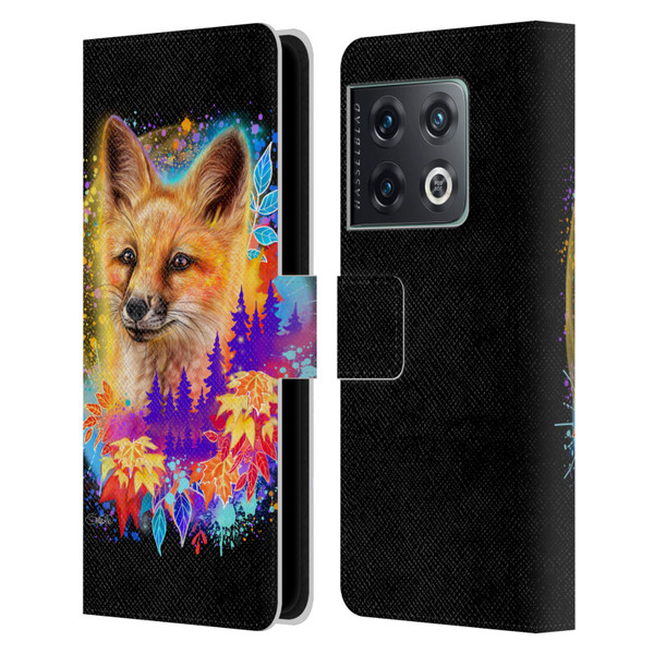 Sheena Pike Animals Red Fox Spirit & Autumn Leaves Leather Book Wallet Case Cover For OnePlus 10 Pro