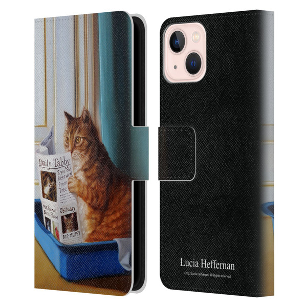 Lucia Heffernan Art Kitty Throne Leather Book Wallet Case Cover For Apple iPhone 13