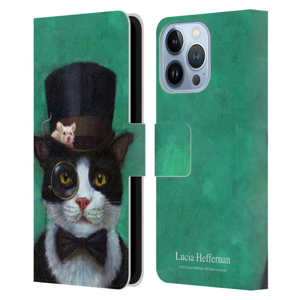 Lucia Heffernan Art Tuxedo Leather Book Wallet Case Cover For Apple iPhone 13 Pro