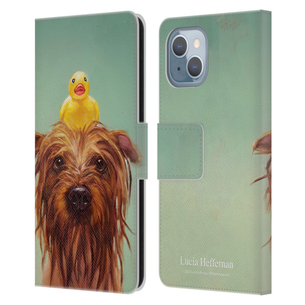 Lucia Heffernan Art Bath Time Leather Book Wallet Case Cover For Apple iPhone 14