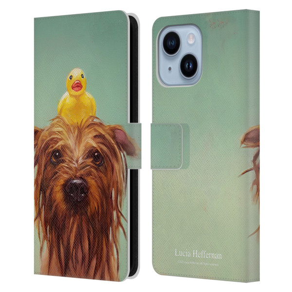 Lucia Heffernan Art Bath Time Leather Book Wallet Case Cover For Apple iPhone 14 Plus