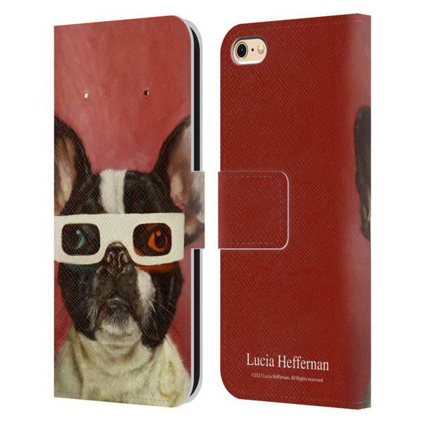 Lucia Heffernan Art 3D Dog Leather Book Wallet Case Cover For Apple iPhone 6 / iPhone 6s