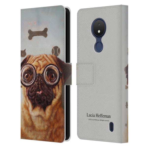 Lucia Heffernan Art Canine Eye Exam Leather Book Wallet Case Cover For Nokia C21