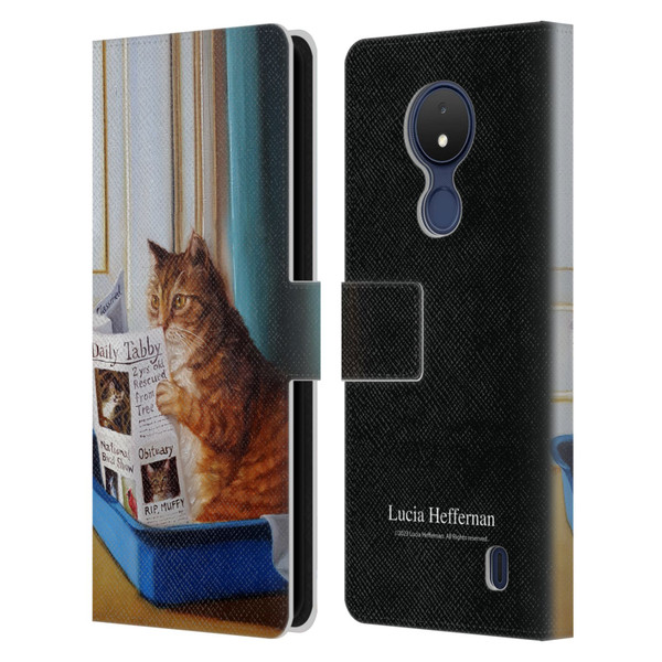 Lucia Heffernan Art Kitty Throne Leather Book Wallet Case Cover For Nokia C21