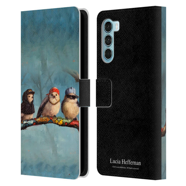 Lucia Heffernan Art Birdz In Da Hood Leather Book Wallet Case Cover For Motorola Edge S30 / Moto G200 5G