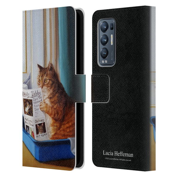 Lucia Heffernan Art Kitty Throne Leather Book Wallet Case Cover For OPPO Find X3 Neo / Reno5 Pro+ 5G