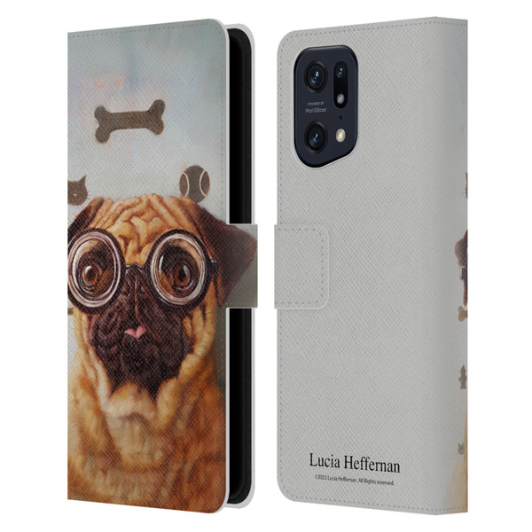 Lucia Heffernan Art Canine Eye Exam Leather Book Wallet Case Cover For OPPO Find X5