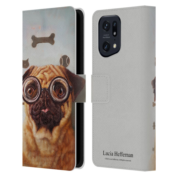 Lucia Heffernan Art Canine Eye Exam Leather Book Wallet Case Cover For OPPO Find X5 Pro