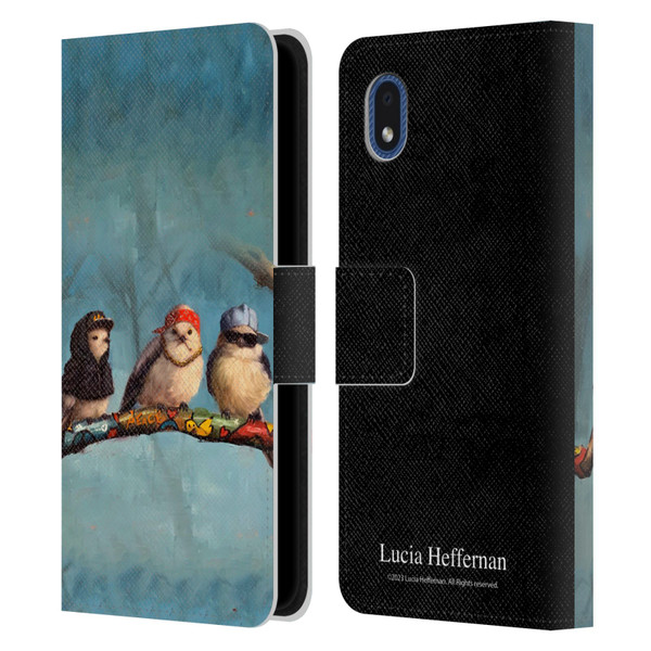Lucia Heffernan Art Birdz In Da Hood Leather Book Wallet Case Cover For Samsung Galaxy A01 Core (2020)