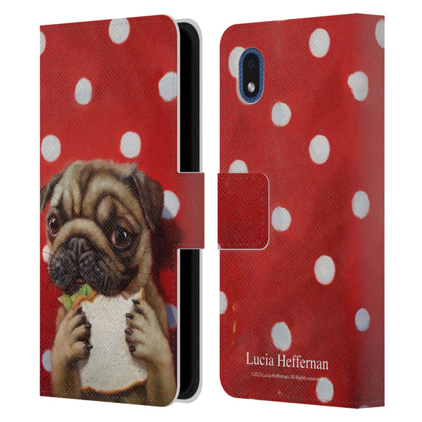 Lucia Heffernan Art Pugalicious Leather Book Wallet Case Cover For Samsung Galaxy A01 Core (2020)