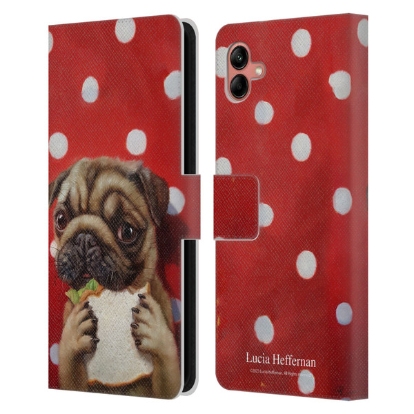 Lucia Heffernan Art Pugalicious Leather Book Wallet Case Cover For Samsung Galaxy A04 (2022)