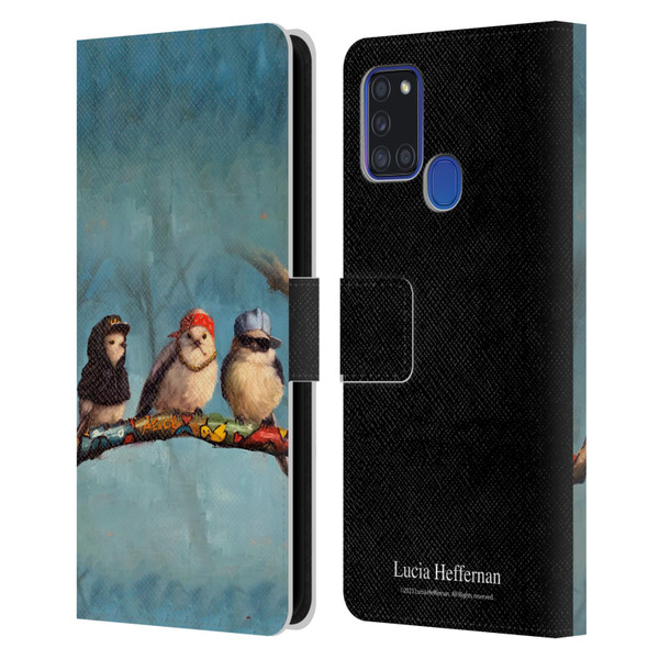 Lucia Heffernan Art Birdz In Da Hood Leather Book Wallet Case Cover For Samsung Galaxy A21s (2020)