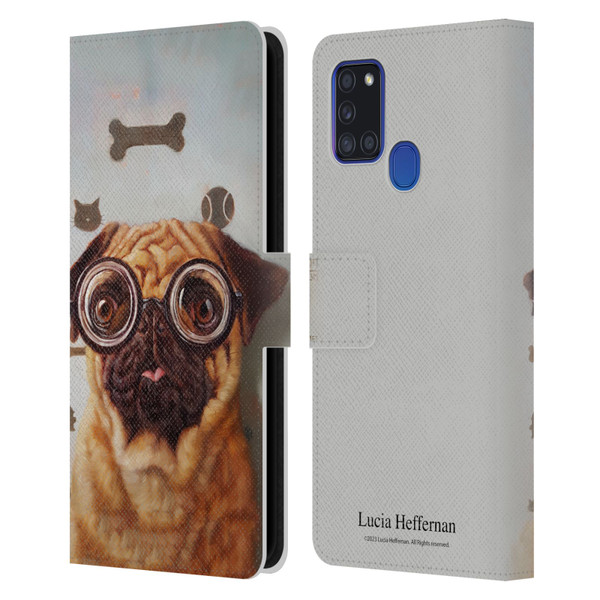 Lucia Heffernan Art Canine Eye Exam Leather Book Wallet Case Cover For Samsung Galaxy A21s (2020)