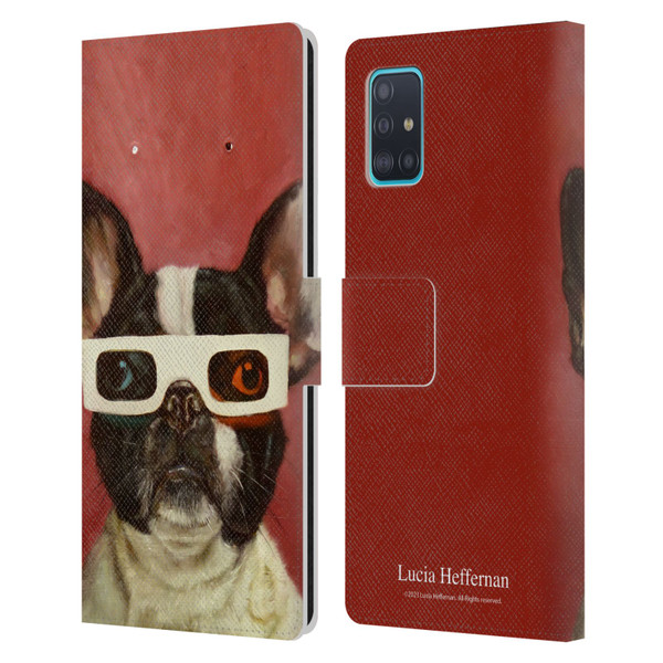 Lucia Heffernan Art 3D Dog Leather Book Wallet Case Cover For Samsung Galaxy A51 (2019)