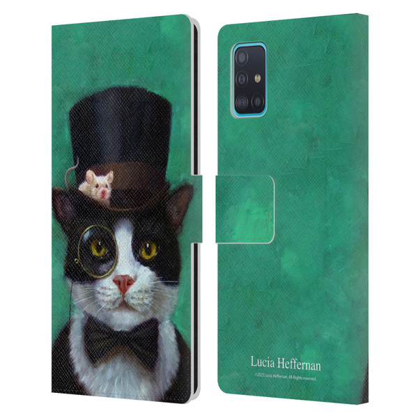 Lucia Heffernan Art Tuxedo Leather Book Wallet Case Cover For Samsung Galaxy A51 (2019)