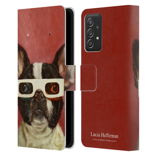 Lucia Heffernan Art 3D Dog Leather Book Wallet Case Cover For Samsung Galaxy A52 / A52s / 5G (2021)