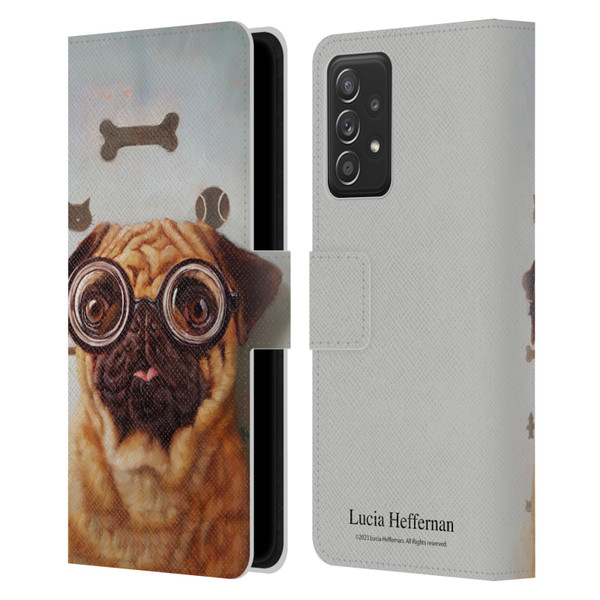 Lucia Heffernan Art Canine Eye Exam Leather Book Wallet Case Cover For Samsung Galaxy A52 / A52s / 5G (2021)
