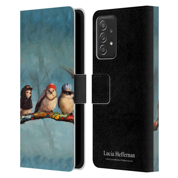 Lucia Heffernan Art Birdz In Da Hood Leather Book Wallet Case Cover For Samsung Galaxy A52 / A52s / 5G (2021)