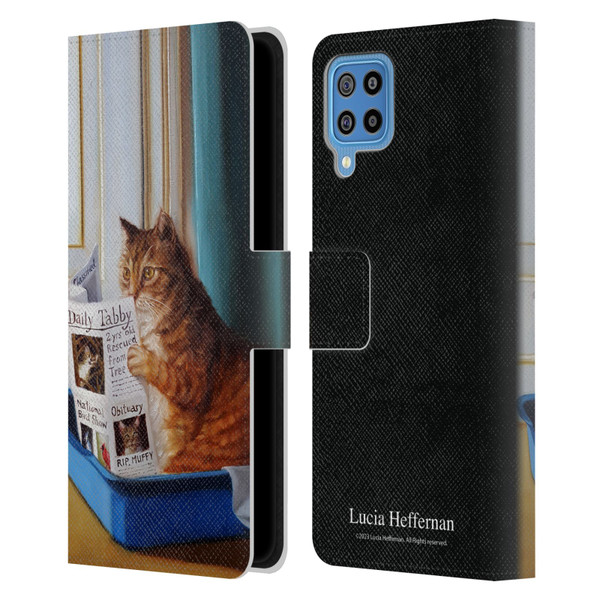 Lucia Heffernan Art Kitty Throne Leather Book Wallet Case Cover For Samsung Galaxy F22 (2021)