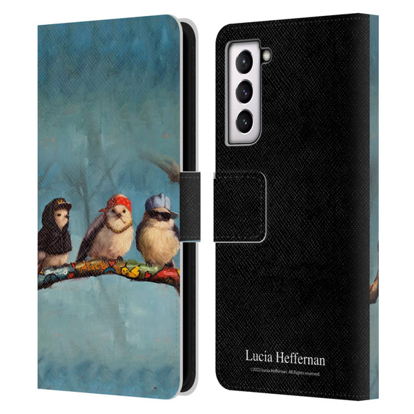 Lucia Heffernan Art Birdz In Da Hood Leather Book Wallet Case Cover For Samsung Galaxy S21 5G