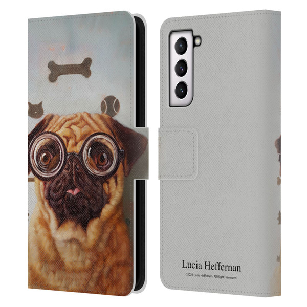 Lucia Heffernan Art Canine Eye Exam Leather Book Wallet Case Cover For Samsung Galaxy S21 5G