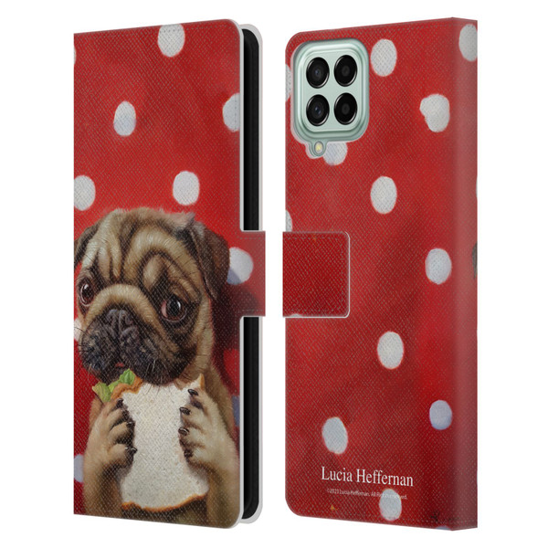 Lucia Heffernan Art Pugalicious Leather Book Wallet Case Cover For Samsung Galaxy M33 (2022)