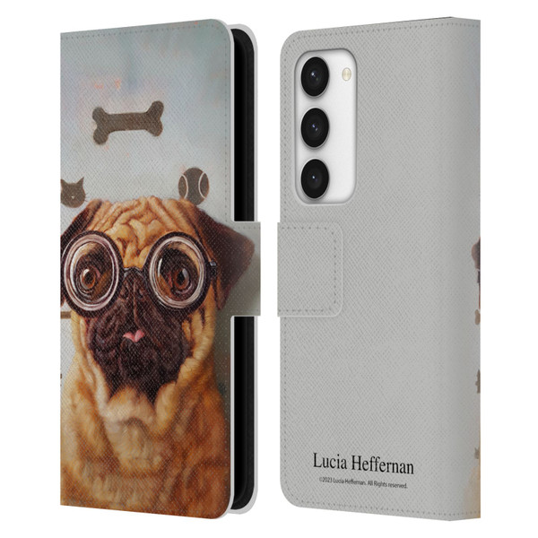 Lucia Heffernan Art Canine Eye Exam Leather Book Wallet Case Cover For Samsung Galaxy S23 5G