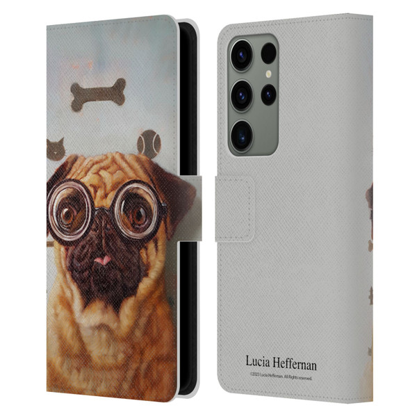 Lucia Heffernan Art Canine Eye Exam Leather Book Wallet Case Cover For Samsung Galaxy S23 Ultra 5G