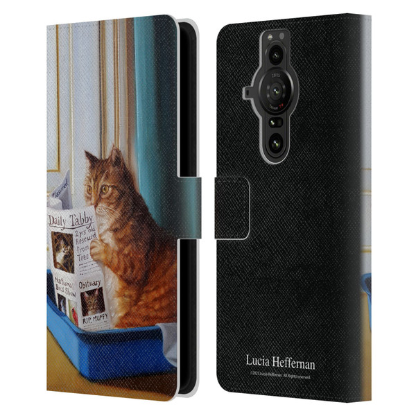 Lucia Heffernan Art Kitty Throne Leather Book Wallet Case Cover For Sony Xperia Pro-I