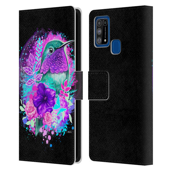 Sheena Pike Animals Purple Hummingbird Spirit Leather Book Wallet Case Cover For Samsung Galaxy M31 (2020)