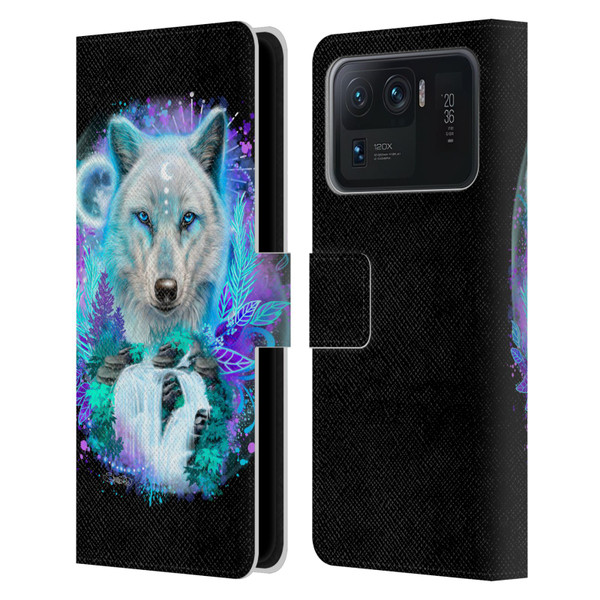 Sheena Pike Animals Winter Wolf Spirit & Waterfall Leather Book Wallet Case Cover For Xiaomi Mi 11 Ultra