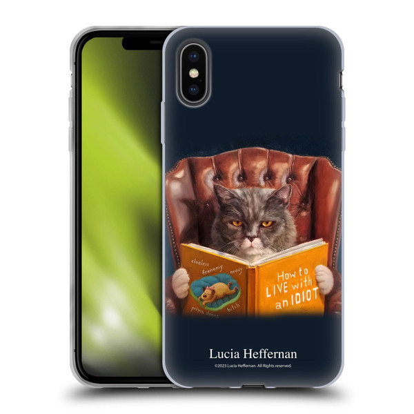 Lucia Heffernan Art Cat Self Help Soft Gel Case for Apple iPhone XS Max