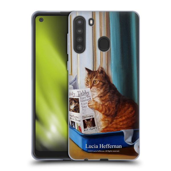Lucia Heffernan Art Kitty Throne Soft Gel Case for Samsung Galaxy A21 (2020)