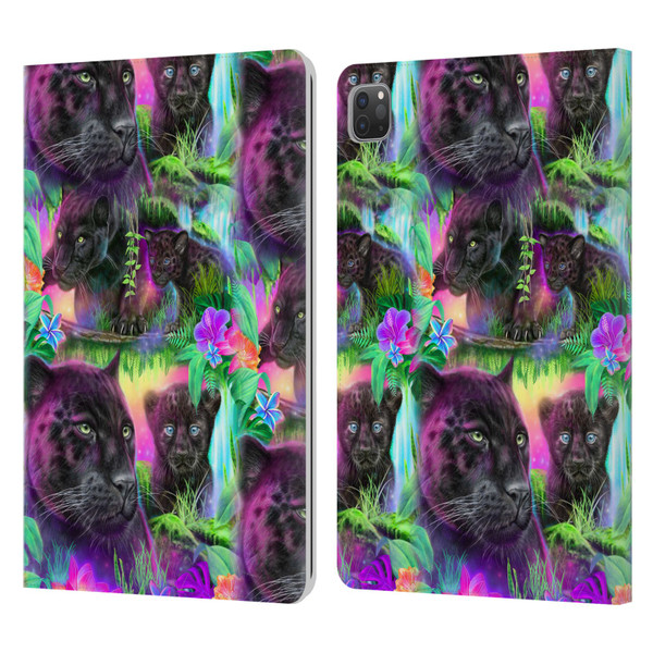 Sheena Pike Big Cats Daydream Panthers Leather Book Wallet Case Cover For Apple iPad Pro 11 2020 / 2021 / 2022