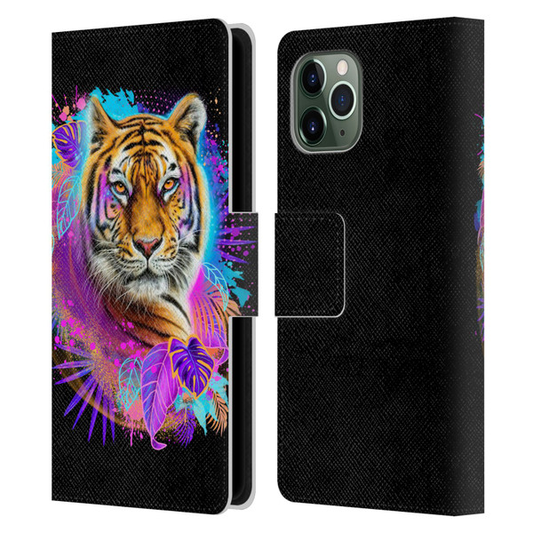 Sheena Pike Big Cats Tiger Spirit Leather Book Wallet Case Cover For Apple iPhone 11 Pro