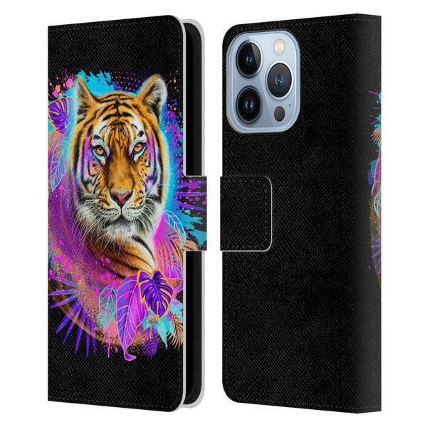 Sheena Pike Big Cats Tiger Spirit Leather Book Wallet Case Cover For Apple iPhone 13 Pro