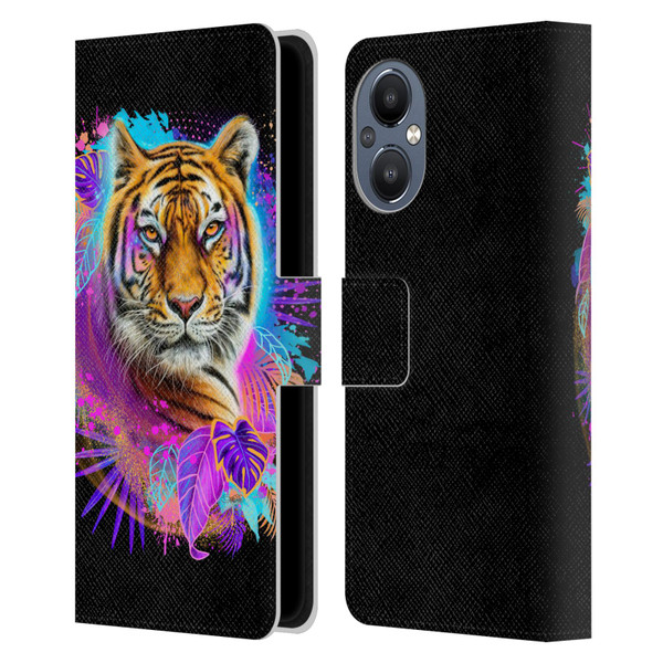 Sheena Pike Big Cats Tiger Spirit Leather Book Wallet Case Cover For OnePlus Nord N20 5G