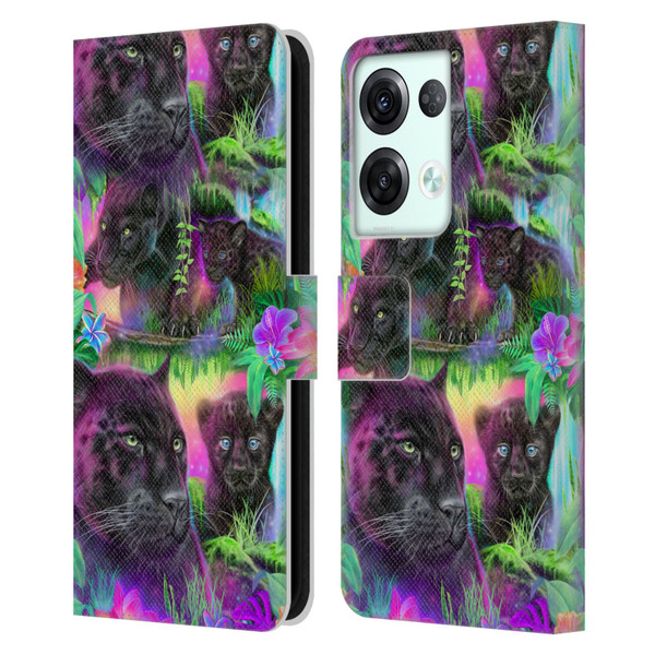 Sheena Pike Big Cats Daydream Panthers Leather Book Wallet Case Cover For OPPO Reno8 Pro