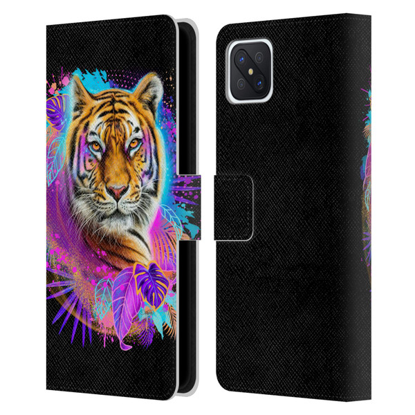 Sheena Pike Big Cats Tiger Spirit Leather Book Wallet Case Cover For OPPO Reno4 Z 5G