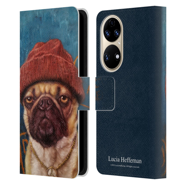 Lucia Heffernan Art Monday Mood Leather Book Wallet Case Cover For Huawei P50